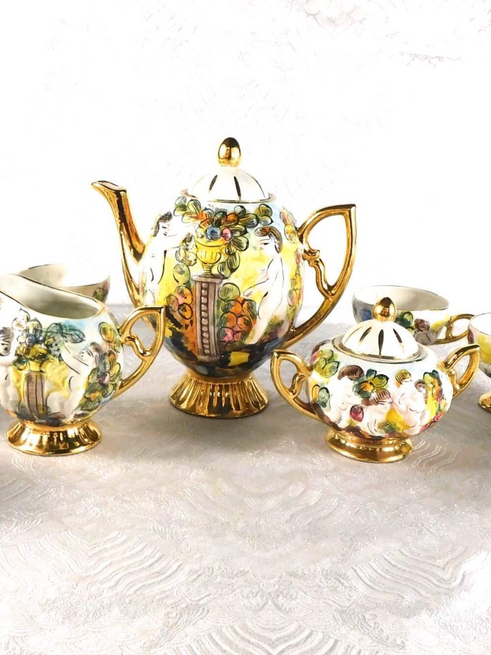 Thirteen Piece Capodimonte Tea Set # 27855